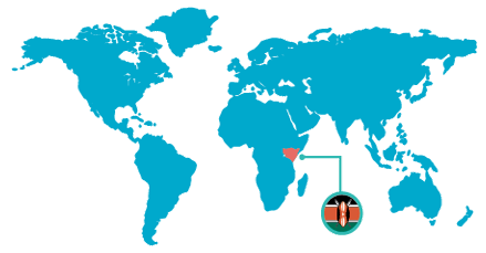 ubicación en al mapa de Kenia