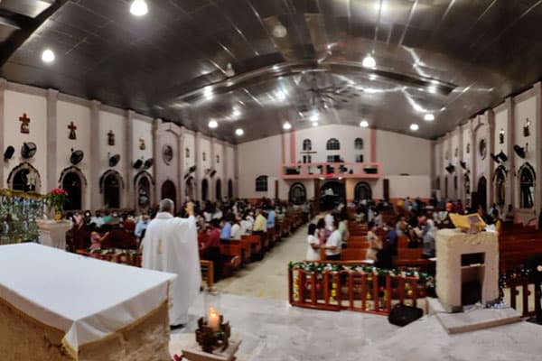 fotografía de la misa en Veracruz
